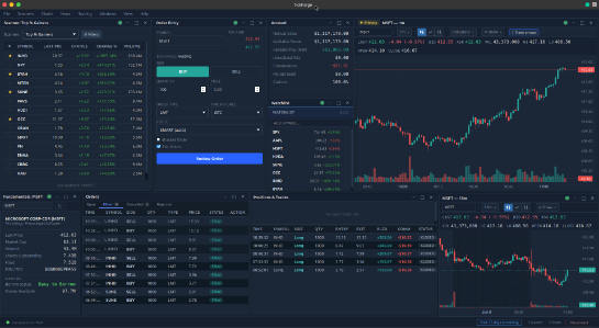 TickForge main window showing market data dashboard