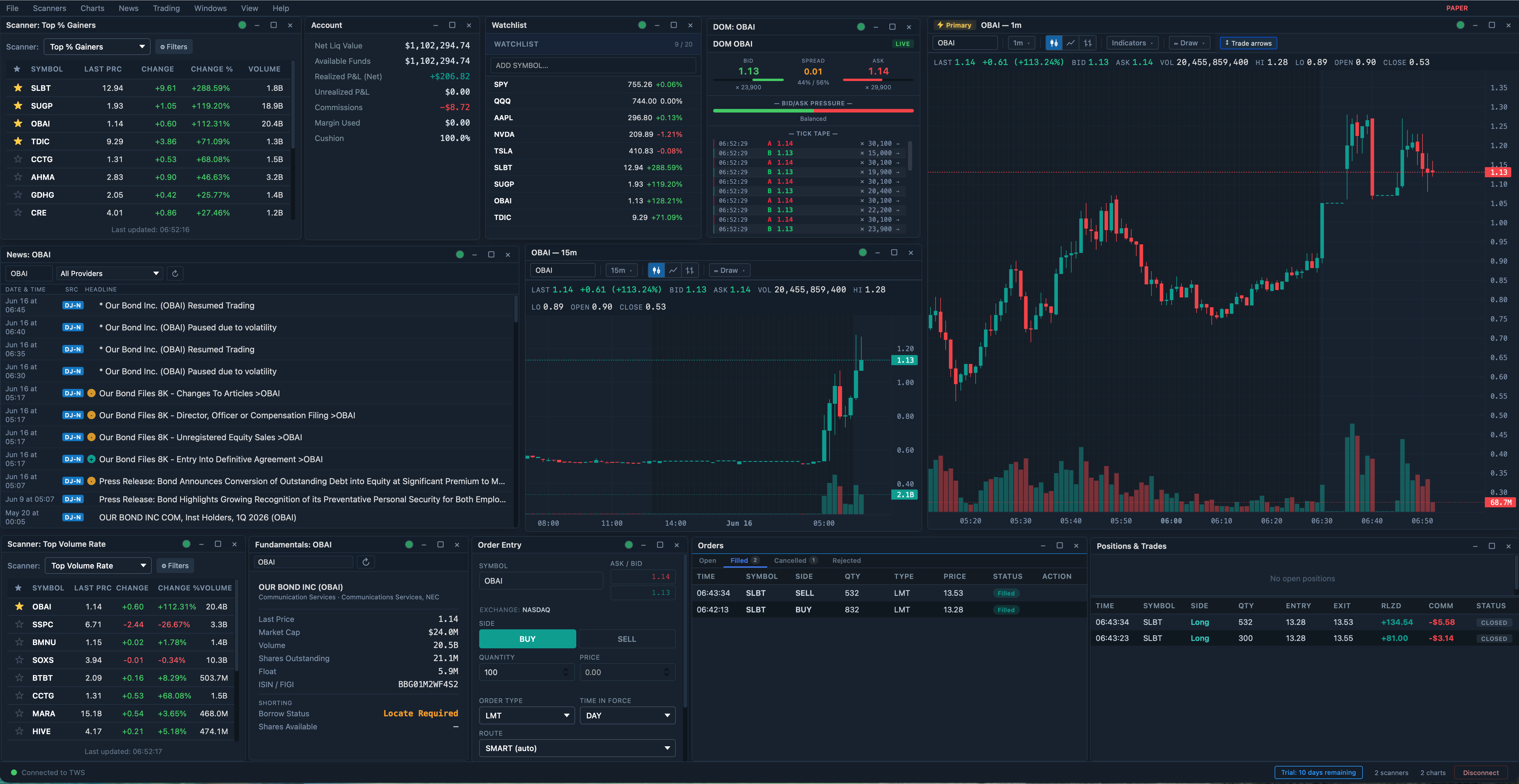 The TickForge main window